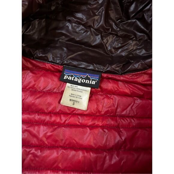 Patagonia Women’s Fiona Down Puffer Maroon Sz Small B27 - Picture 5 of 15